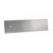 JRS29 BRIGHT SILVER ALUM 1-1/2X4X1/16 INSERT, HOLES WALL HOLDER