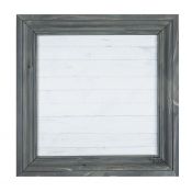 White 12.5" x 12.5" Faux Wood Framed Sign