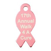 Pink Anodized Ribbon Tag (25 Pack)