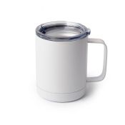 10oz White Stainless Coffee Cup