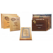 variety of wood cove edge plaques